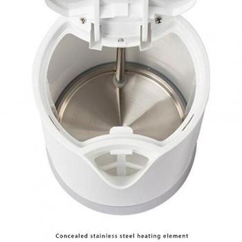 Bomann WK 5012 CB - Hervidor de agua eléctrico, capacidad 1,8 l, 2200 W, color blanco y plata