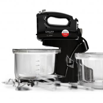 Batidora de mano SMAPP 451.88 con 2 cuencos, 580W, color negro