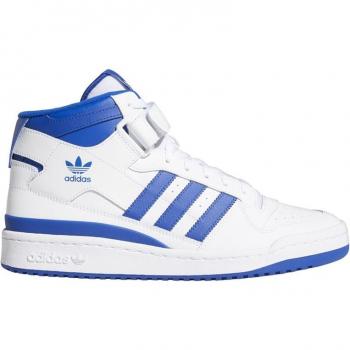 Adidas Originals Forum Mid Unisex Casual Sneakers - White/Blue Basketball Shoes