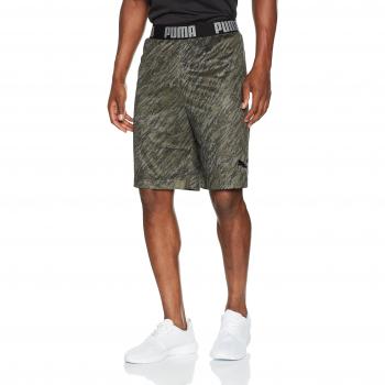 PUMA Reversible Corto Pantalón Bordado, Hombre, Verde, XL