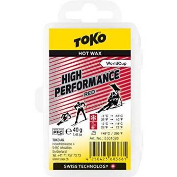 TOKO High Performance - Cera para esquís, Red -4 °C - -12 °C, 40 g