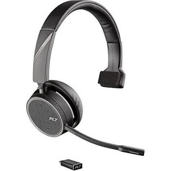 Plantronics Voyager 4210 UC' USB-C BT-Dongle, tecnología SoundGuard, Brazo de micrófono, Botones en el Auricular, Color Negro, tamaño único