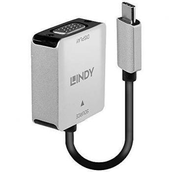 Adaptador USB Tipo C a VGA (12 cm, Gris) - Convertidor de Datos y Video