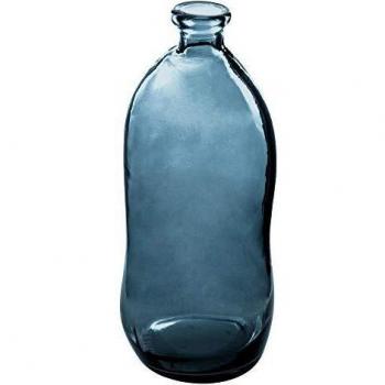 Jarrón Dame Jeanne de vidrio reciclado - Azul Tormenta - H73 cm