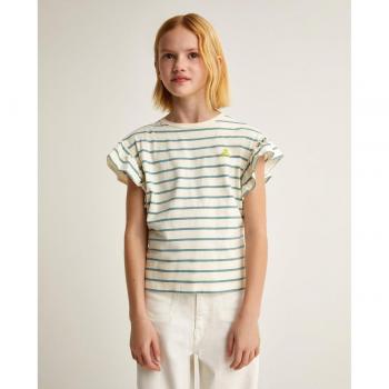 Camiseta de niña en algodón de rayas