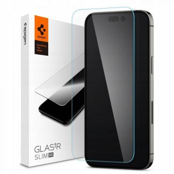 Protector de Pantalla de Cristal Templado Spigen Glas.tR Slim para iPhone 14 Pro - Transparente, 9H, 1 Pieza