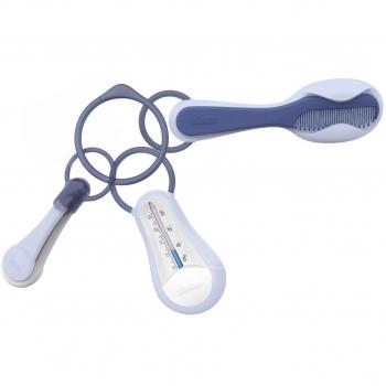 Beaba Baby Care Accessories Set with Bath Thermometer, Nail Clippers, Brush and Comb