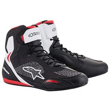 Alpinestars Faster-3 Rideknit Motorcycle Shoes - Black/Gray/Fluo Red