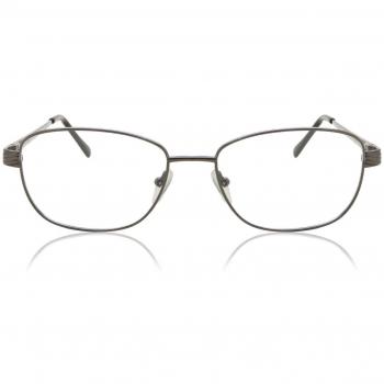 Oval Montura Completa Metálico Gris Gafas Recetadas para Hombre - Gafas Anti-Azules - SmartBuy Collection