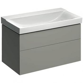 Mueble Bajo Lavabo Geberit Xeno², 88x53x46.2cm, Greige Mate, con 2 Cajones