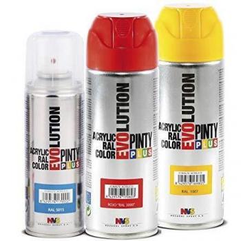 NVS 229 Pintura spray Acrílica Brillo PINTYPLUS EVOLUTION 270cc Light grey Ral 7035, Único, Estándar