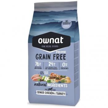 Ownat Grain Free Prime Senior Pollo y Pavo pienso para perros 12 kg