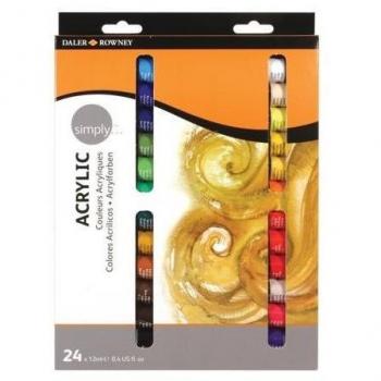 Pack de 24 pinturas acrílicas Daler Rowney Simply