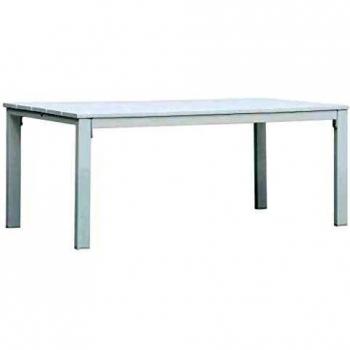 vidaXL Mesa de centro de HDPE con aspecto de madera blanco 98x48x39 cm