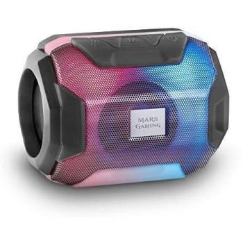 Mars Gaming MSBAX, Altavoz Bluetooth RGB, Compacto,10W, USB/MicroSD/Radio, Negro