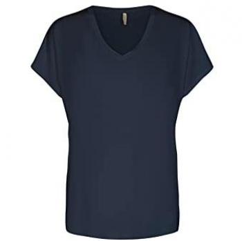 Soya Concept Women's Marica 32 Basic V-Neck T-Shirt, Navy