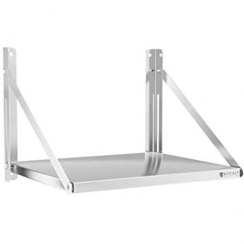 Estante de Pared Plegable de Acero Inoxidable - 60 x 45 cm - Soporta hasta 40 kg