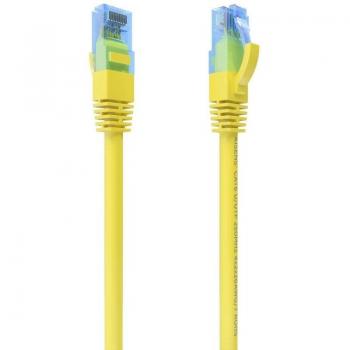 Cable de red RJ45 Cat.6 UTP Aisens AWG26 CCA - 30cm - Color amarillo