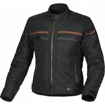 Chaqueta de Moto Mujer Macna Oryon Negra Impermeable Textil