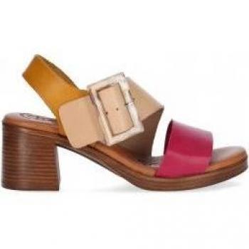 Chika10 Gotica 08 Sandalias de Tacón Multicolor para Mujer con Cierre de Hebilla