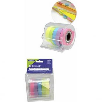 Dispensador Bismark de Notas Adhesivas con 5 Rollos de 1 cm x 4 m