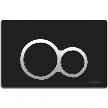 Fominaya 0111130003 Pulsador, color cromo negro, Estandar