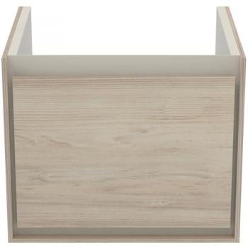 Mueble Bajo Lavabo Ideal Standard Connect Air, 485mm, 1 Cajón, Color: Pino Claro/Marrón Mate