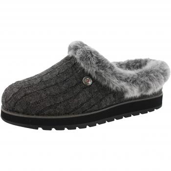 Skechers Women's Keepsakes - Ice Angel Low Top Slippers, Grey Charcoal, 3 UK