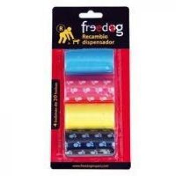 Freedog FD1200038 Recambio Dispensador - 4 Bobinas x 20 Bolsas