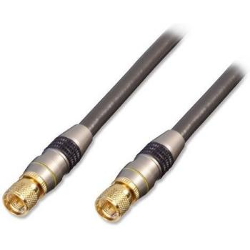 Lindy 37791 - Cable Premium de antena satelital tipo F macho a tipo F macho, 1m