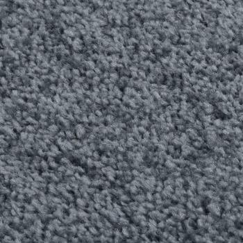 Alfombra de pelo corto 160x230 cm Color Antracita para Sala de Estar, Dormitorio y Habitación - Gris Claro y Gris