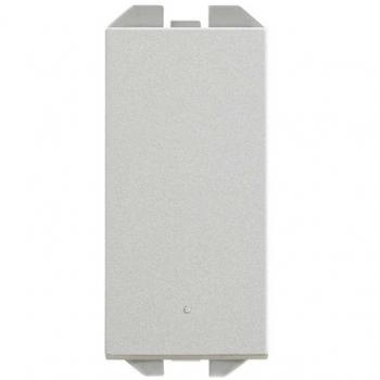 Interruptor pulsante Simon 270 10AX con módulo estrecho aluminio
