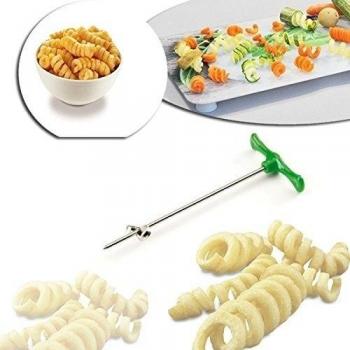 Cortador de patata en forma de rizo para decoraciones en espiral y vaciador de frutas y verduras – WELKHOME mws1462