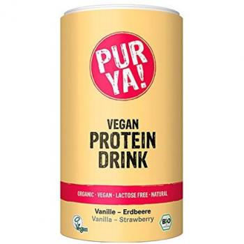 Purya Proteína Vegetal Bio en Polvo con Vainilla y Fresa - 550 gr