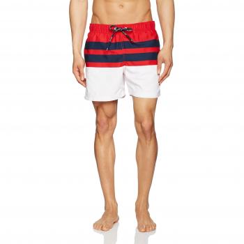 Tommy Hilfiger Rwb Stripe Prt Trunk, Bañador para Hombre, Rojo