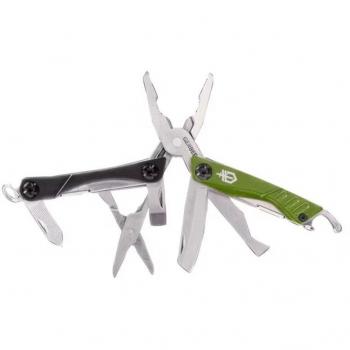 Gerber Multiherramienta con 12 funciones, Dime Pocket Multi-tool, Verde, 31-003621