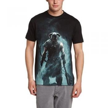 Gaya Entertainment Skyrim Dragonborn Camiseta, Multicolor