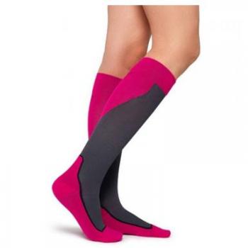 JOBST Sport Medium Support Knee High Compression Socks Pink/Grey 15-20 mmHg