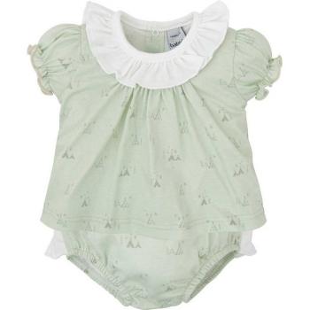 Conjunto de bebé niña en color verde con estampado