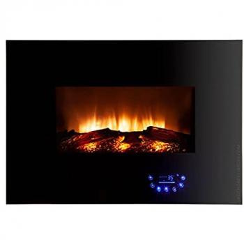 Chimenea Eléctrica Orbegozo 1800W con Efecto Fuego Real LED, Termostato Regulable, Programable y Mando a Distancia