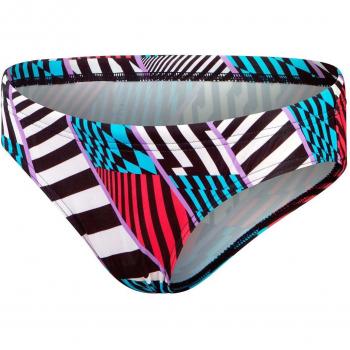 Bañador de mujer de natación Speedo Allover Digital Hipster Brief Negro (36)