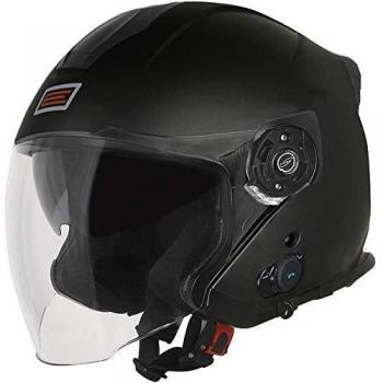 Jet PALIO Black Matt Casco con Kit Bluetooth Origen TAMAÑO M