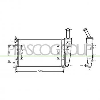 Radiador de refrigeración del motor PRASCO FT340R004