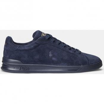 Zapatillas bajas de hombre Polo Ralph Lauren de ante azul marino con logotipo lateral, talla 42