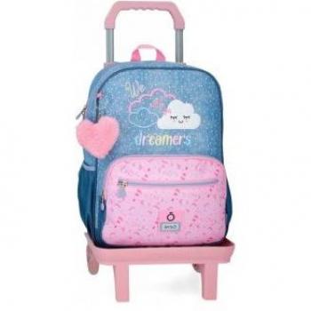 Mochila escolar Enso Dreamer con carro azul