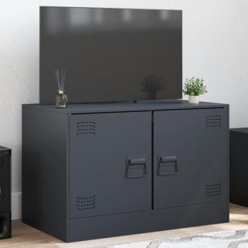 Mueble TV antracita 67x39x44 cm en acero Vidaxl