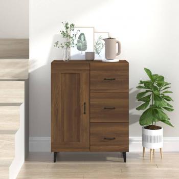 Aparador de madera multicapa de roble marrón 69,5x34x90 cm