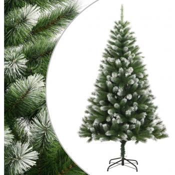 Artificial Hinged Christmas Tree with Flocked Snow 210 cm