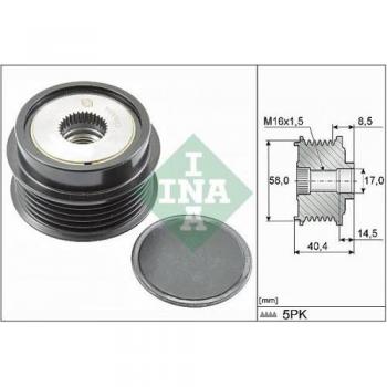 Polea libre del alternador INA 535 0280 10 para Hyundai i20, i10 y Kia Rio