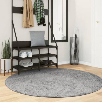 Alfombra peluda de pelo largo moderna PAMPLONA Ø 160 cm Color Antracita, Beige, Crema - Alfombra de Piso para Sala de Estar Dormitorio Habitación Salón